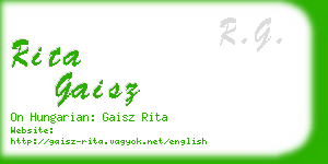rita gaisz business card